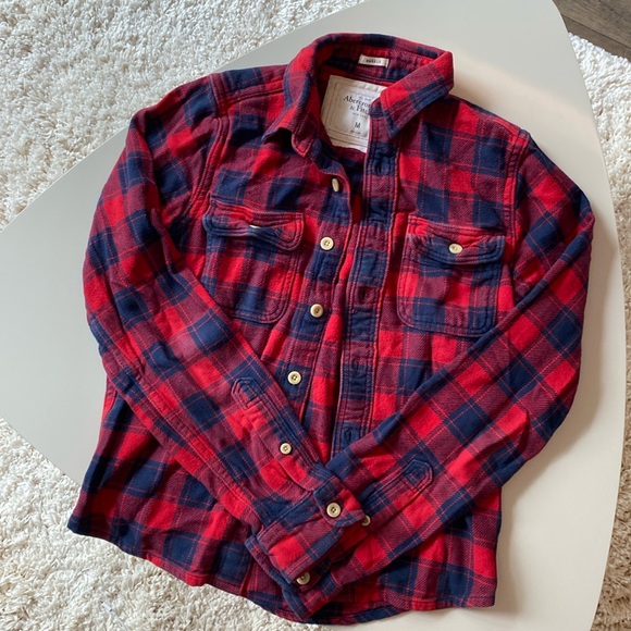 (SOLD) Abercrombie & Fitch plaid shirt - Picture 1 of 4